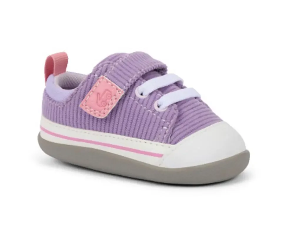 See Kai Run Stevie Mini Toddler Sneakers in Purple Corduroy